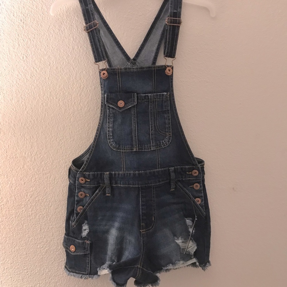Women’s Denim Overall Shorts